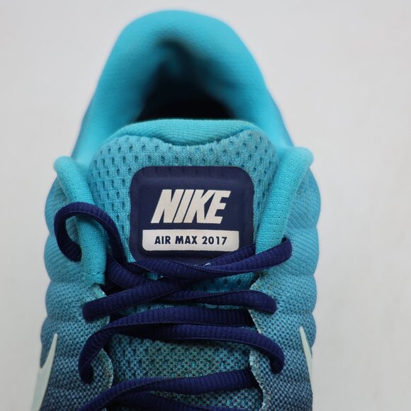 Nike Air Max 2017 Men's Size 10 Blue Black White Anthracite Sneakers 849559-404 - Picture 10 of 11